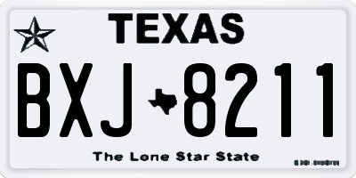 TX license plate BXJ8211