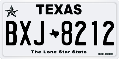 TX license plate BXJ8212