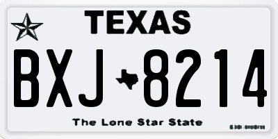 TX license plate BXJ8214