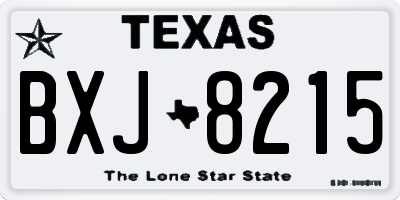 TX license plate BXJ8215
