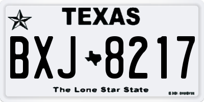 TX license plate BXJ8217