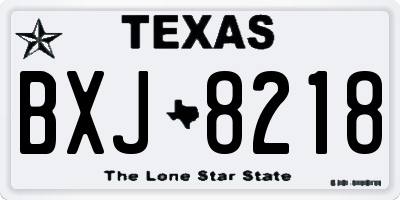 TX license plate BXJ8218