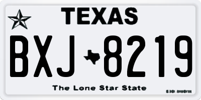TX license plate BXJ8219