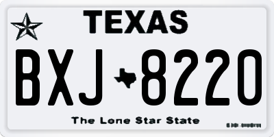 TX license plate BXJ8220
