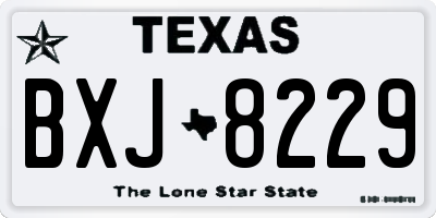 TX license plate BXJ8229