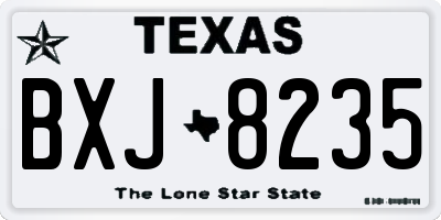 TX license plate BXJ8235