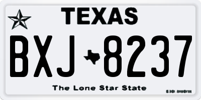 TX license plate BXJ8237
