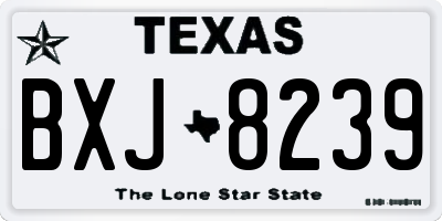 TX license plate BXJ8239