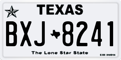 TX license plate BXJ8241