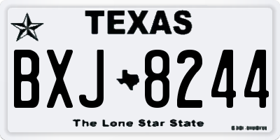 TX license plate BXJ8244