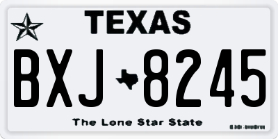TX license plate BXJ8245