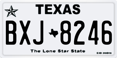 TX license plate BXJ8246