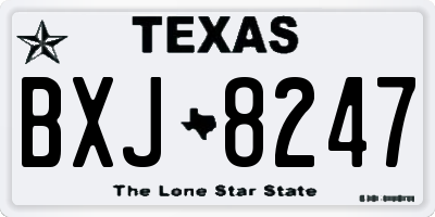 TX license plate BXJ8247