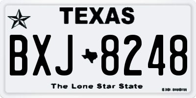 TX license plate BXJ8248