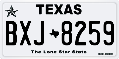 TX license plate BXJ8259