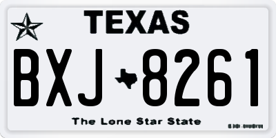 TX license plate BXJ8261