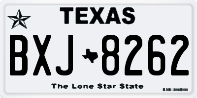 TX license plate BXJ8262