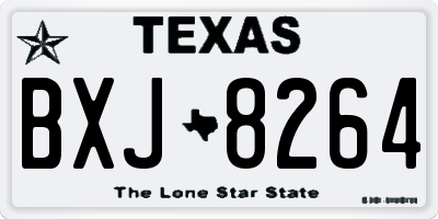 TX license plate BXJ8264