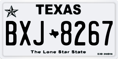 TX license plate BXJ8267