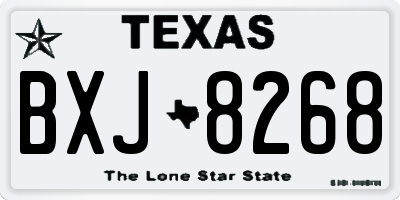 TX license plate BXJ8268