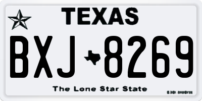 TX license plate BXJ8269