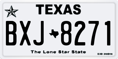 TX license plate BXJ8271
