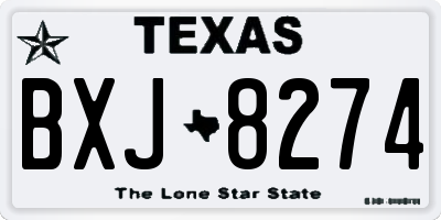 TX license plate BXJ8274