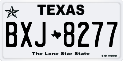 TX license plate BXJ8277