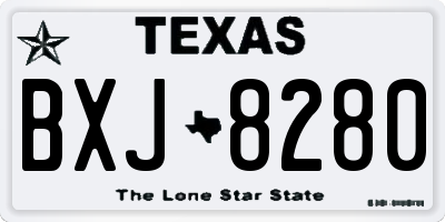 TX license plate BXJ8280