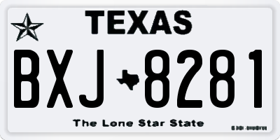 TX license plate BXJ8281