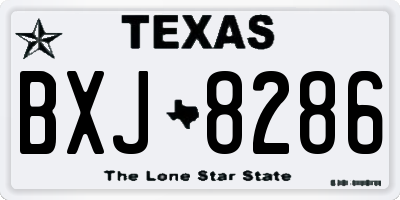 TX license plate BXJ8286