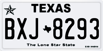 TX license plate BXJ8293