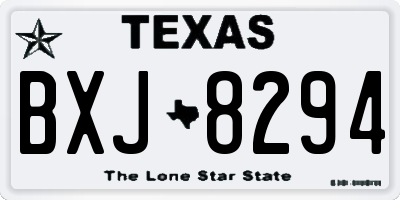 TX license plate BXJ8294
