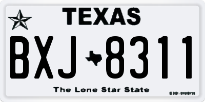 TX license plate BXJ8311
