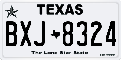 TX license plate BXJ8324