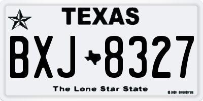 TX license plate BXJ8327