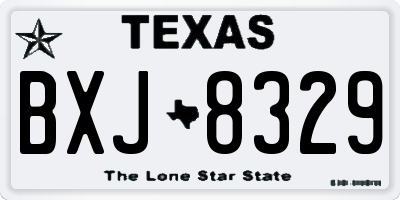 TX license plate BXJ8329