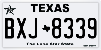 TX license plate BXJ8339