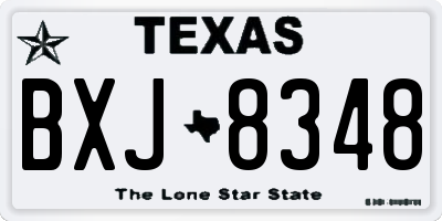TX license plate BXJ8348