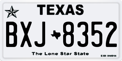 TX license plate BXJ8352