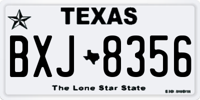 TX license plate BXJ8356