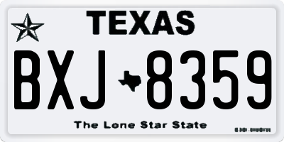 TX license plate BXJ8359