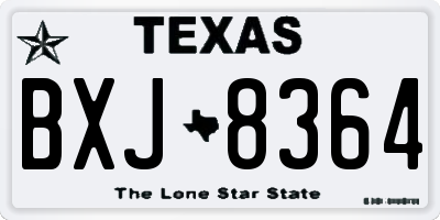 TX license plate BXJ8364