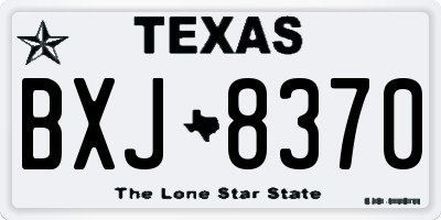 TX license plate BXJ8370