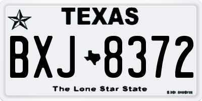 TX license plate BXJ8372