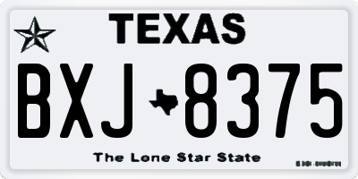 TX license plate BXJ8375