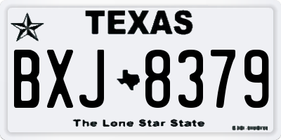 TX license plate BXJ8379