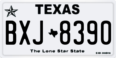 TX license plate BXJ8390