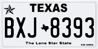 TX license plate BXJ8393