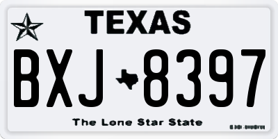 TX license plate BXJ8397